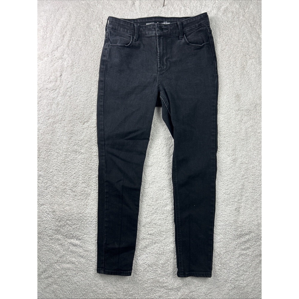 Old Navy Mid Rise Super Skinny Black Jeans‎ Womens Size 6P Stretch Sexy